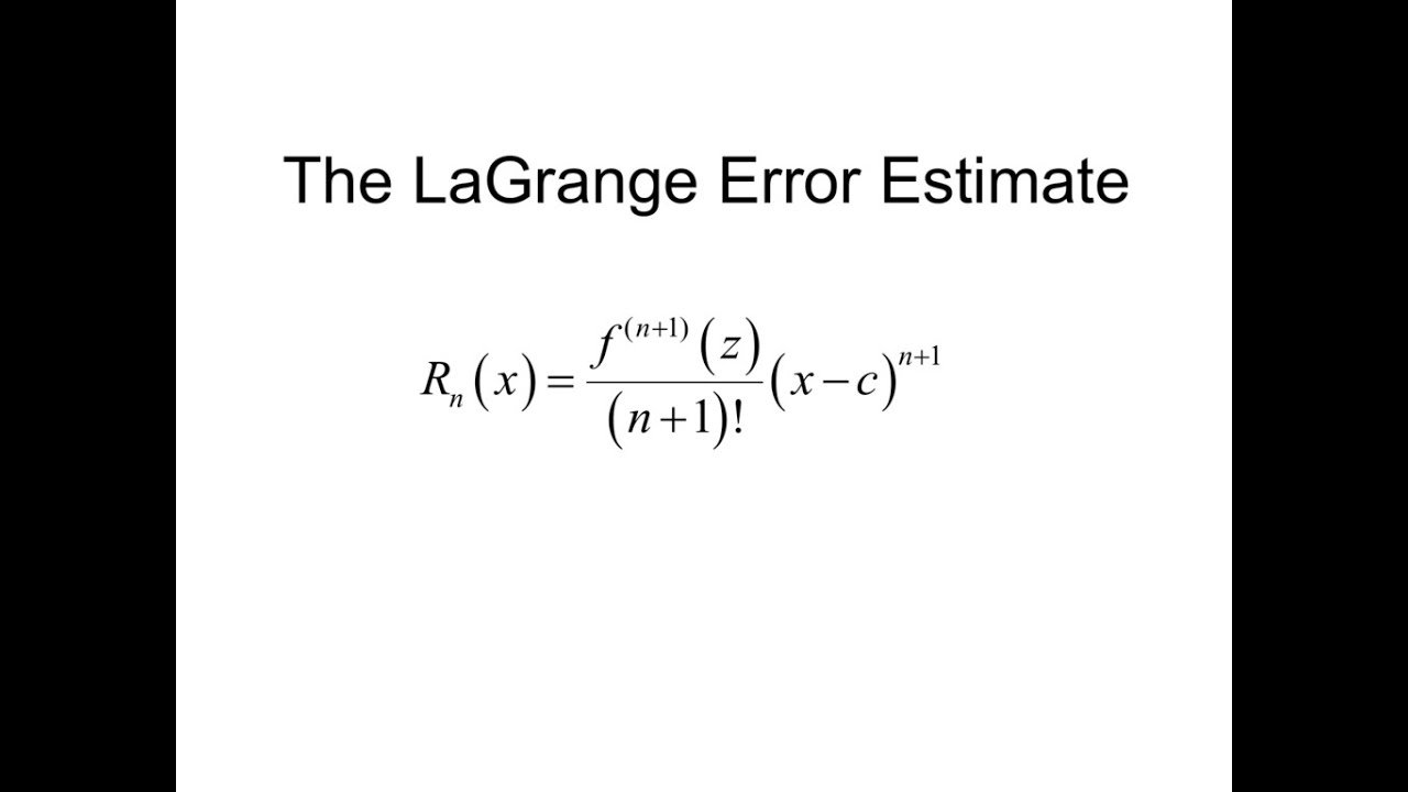 Exploring Lagrange Error Bound For Accurate Calculations